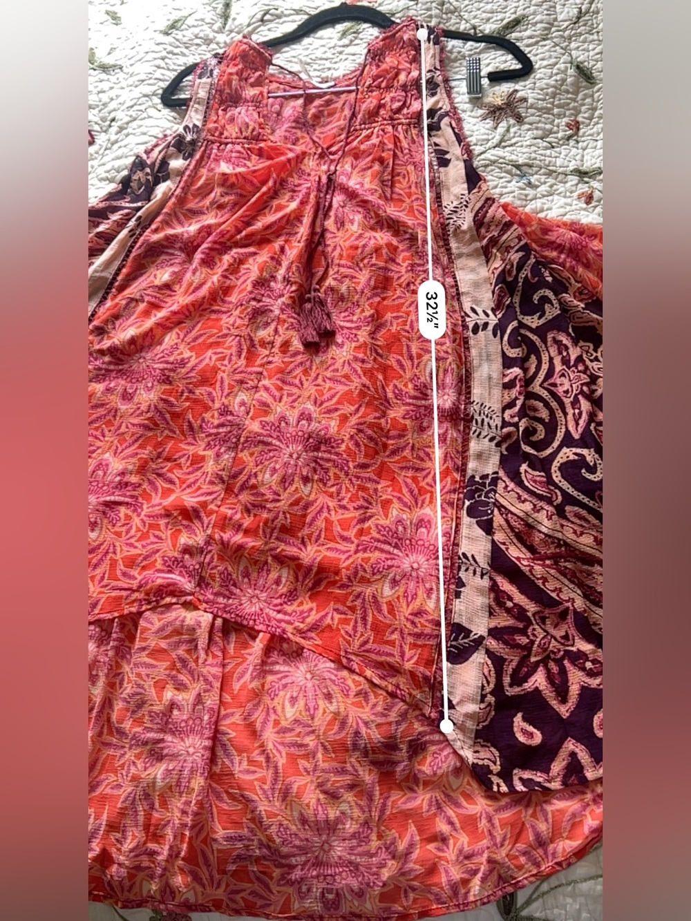 Free People Flowy Chiffon Floral Paisley Print Tunic Size XS Boho Lightweight - Picture 10 of 12